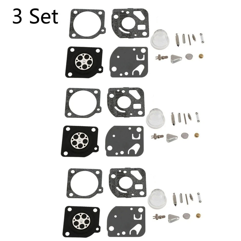 Set of 3 Carburetor Diaphragm Gasket Repair Kit for ZAMA C1U C1Q RB-47