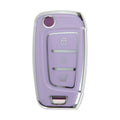TPU Key Case with Silver Trim for Hyundai i10 (Buttons) (2014–2019)