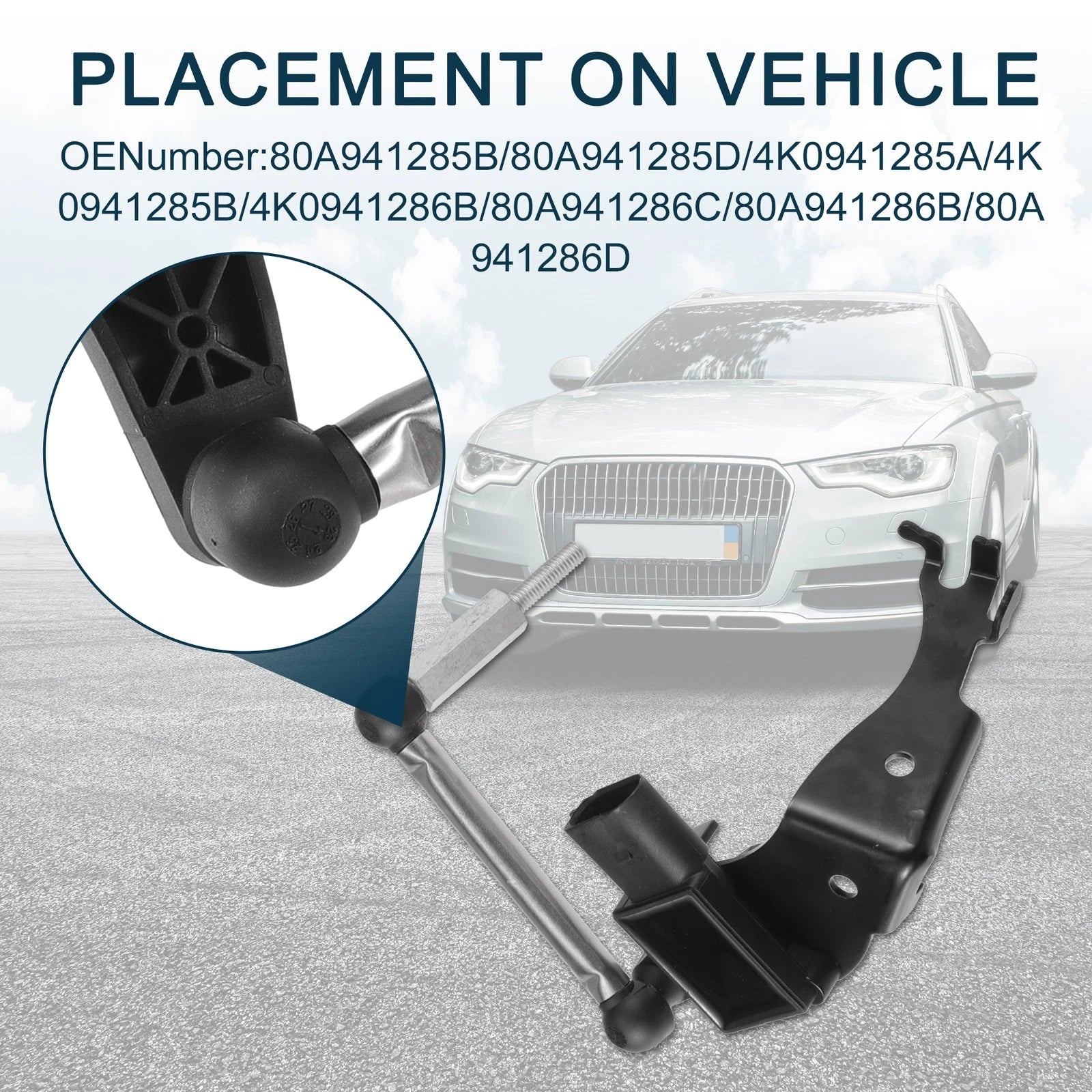 Air Suspension Ride Height Level Sensor for Audi A6 Allroad (2014–2019)