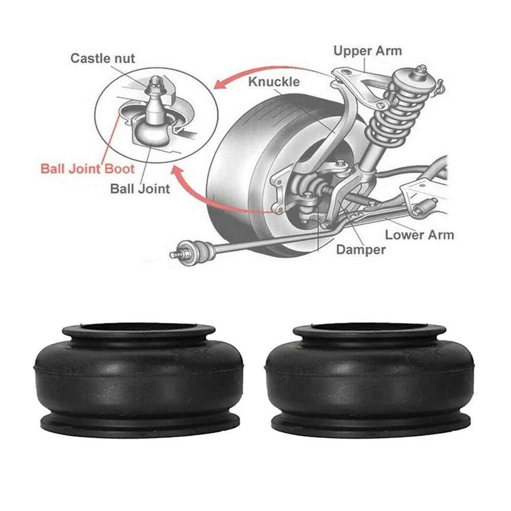 2X Rubber Dust Covers for Classic Front Boots Suspension Ball Joint