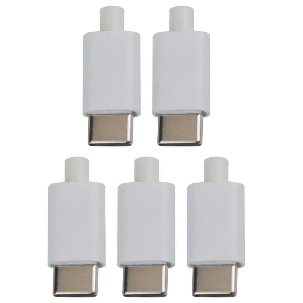 5pcs USB 3.1 Type C Male Plug PCB Board Welding Line with Shell
