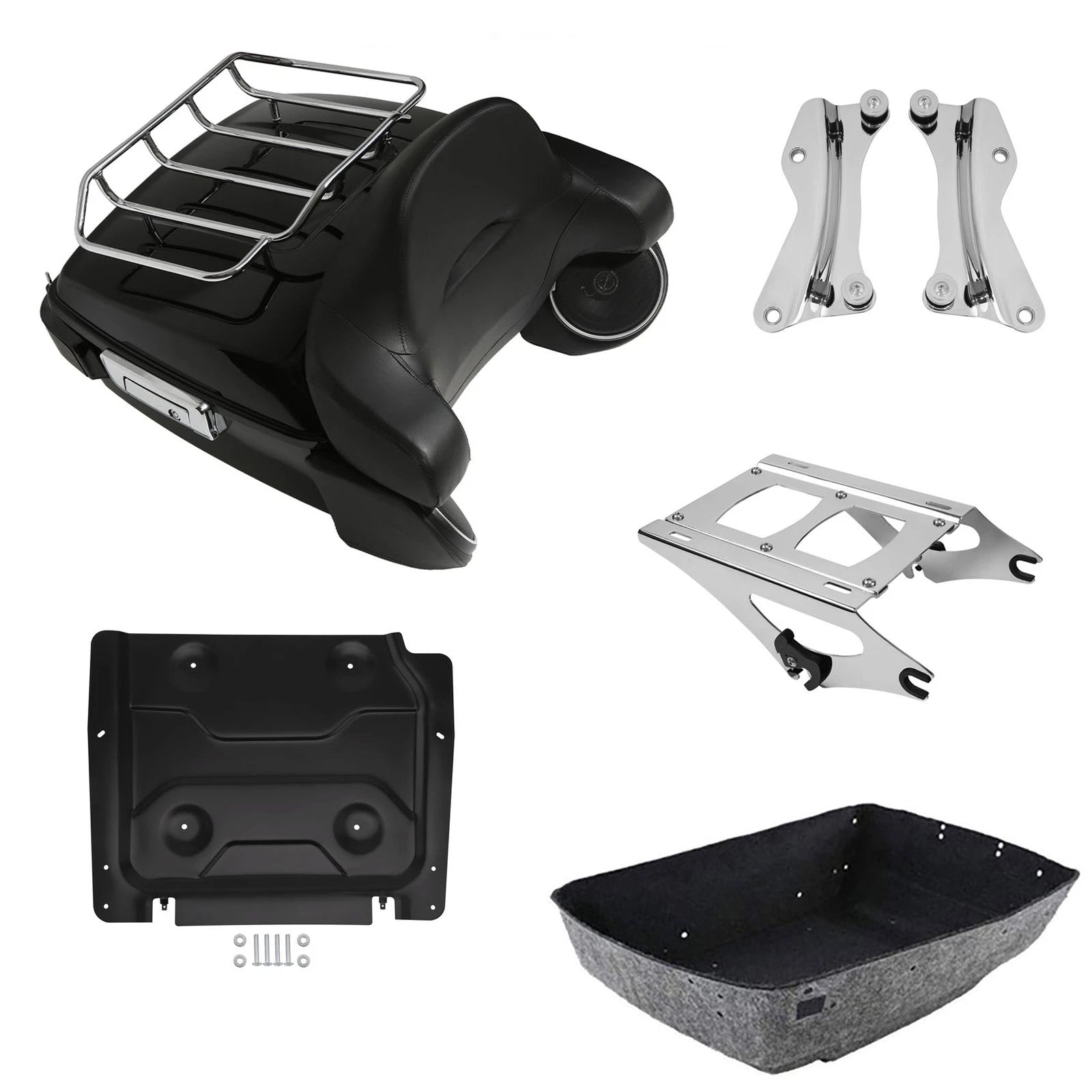 Trunk Pad Light Rack Speakers Mount Base Plate for Harley Touring (2014–2026)