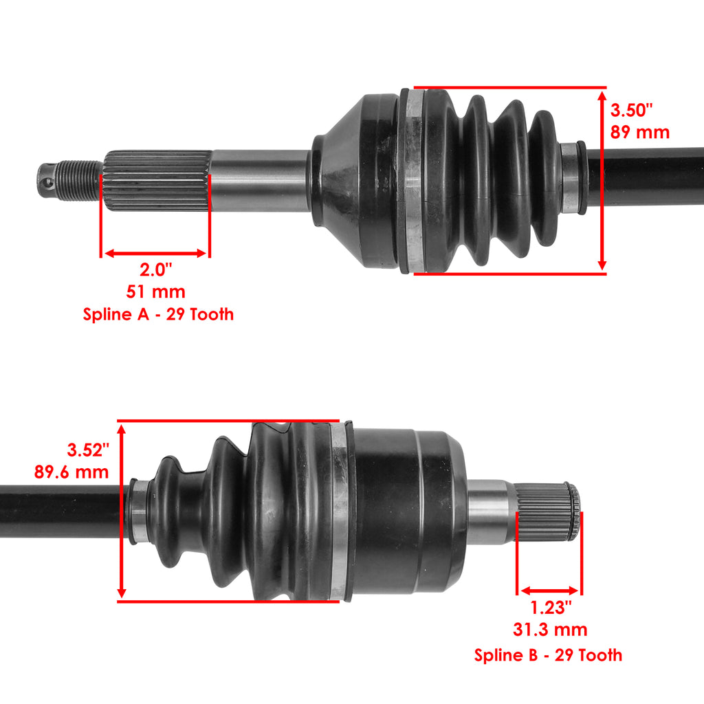 Rear Left Right CV Axles Replacement for Kawasaki KRT750 KRT800 KRF800 (2015–2018)