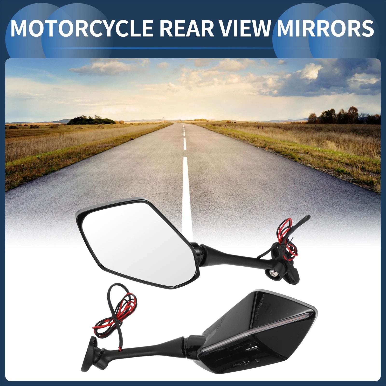 Rear View Mirrors Replacement Set for Suzuki GSX-R600 GSX-R750 (2003–2017)