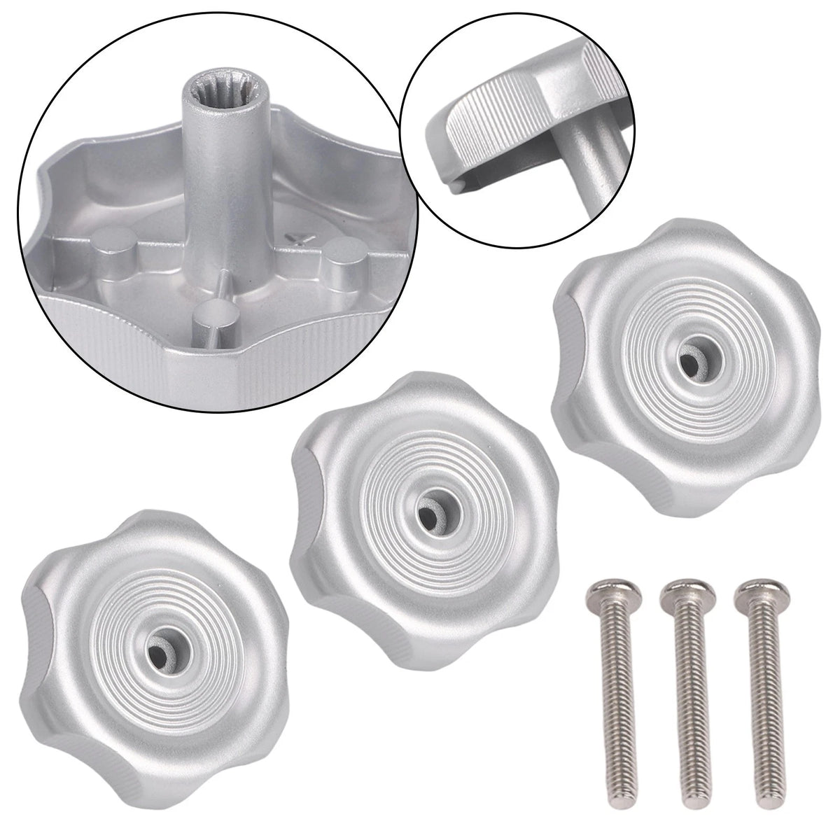 3 Pack RV Window and Vent Knobs with 1 Inch Shaft (Easy Replacement)