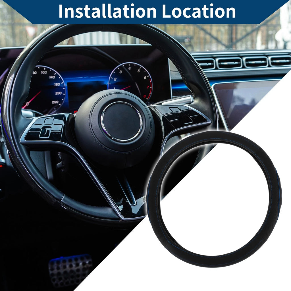 Rubber Steering Wheel Cover for Universal Fit (14.96")