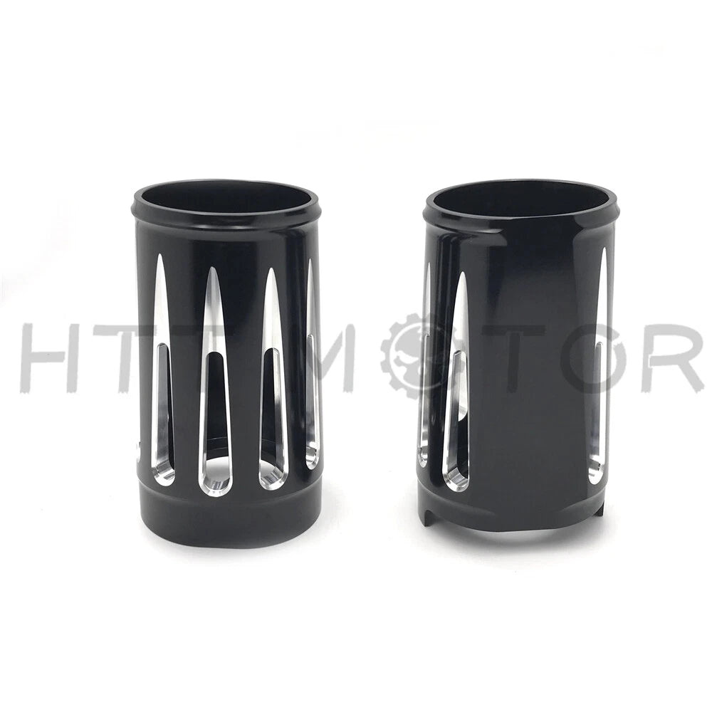 2X Black Fork Boot Set for Harley Street Glide (2014–2023)