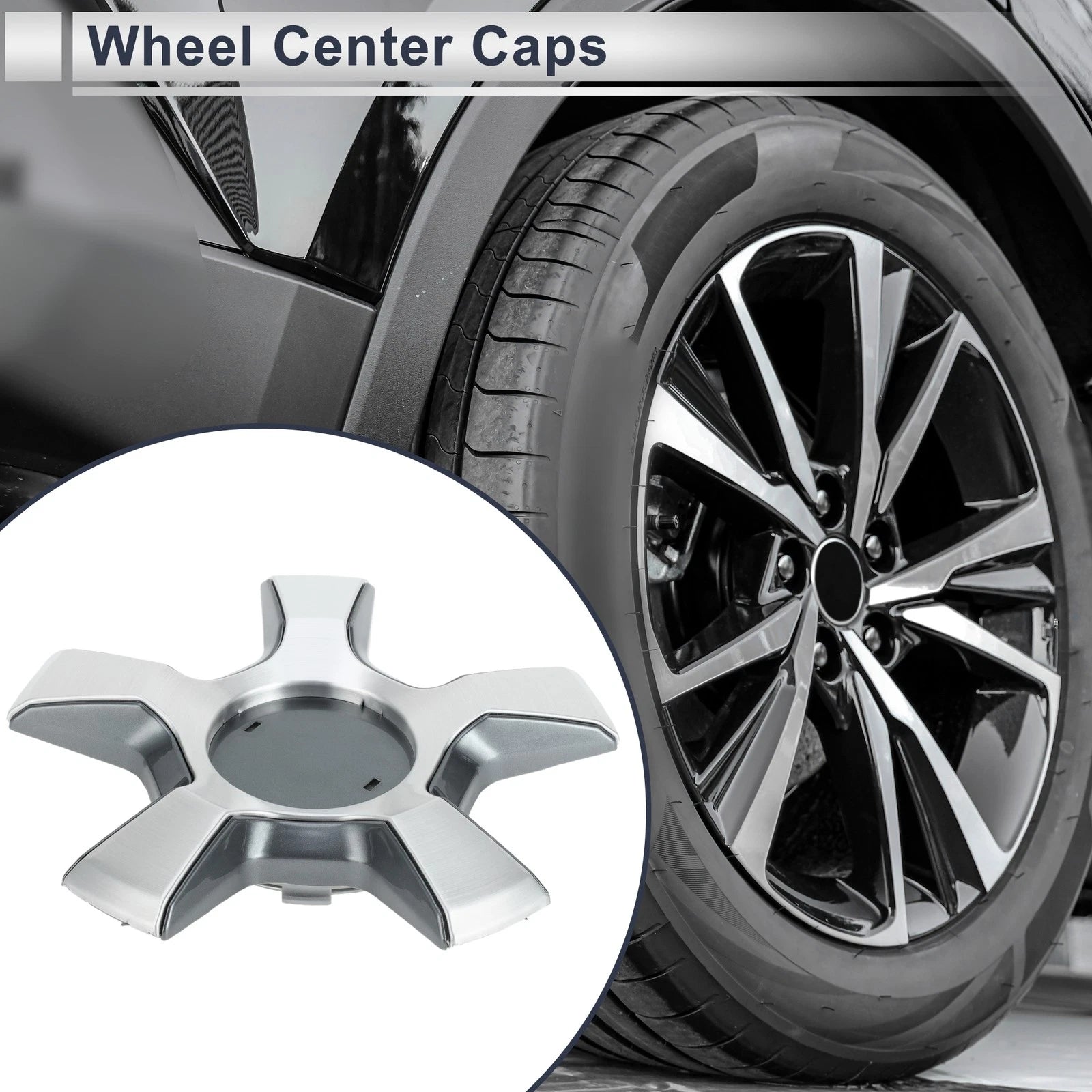 Wheel Center Cap Replacement for Lexus LX570 17-20 1 Piece Silver Tone