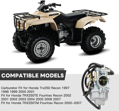 Carburettor Air Filter Petcock for Honda TRX 250 Recon 250 (2000–2006)