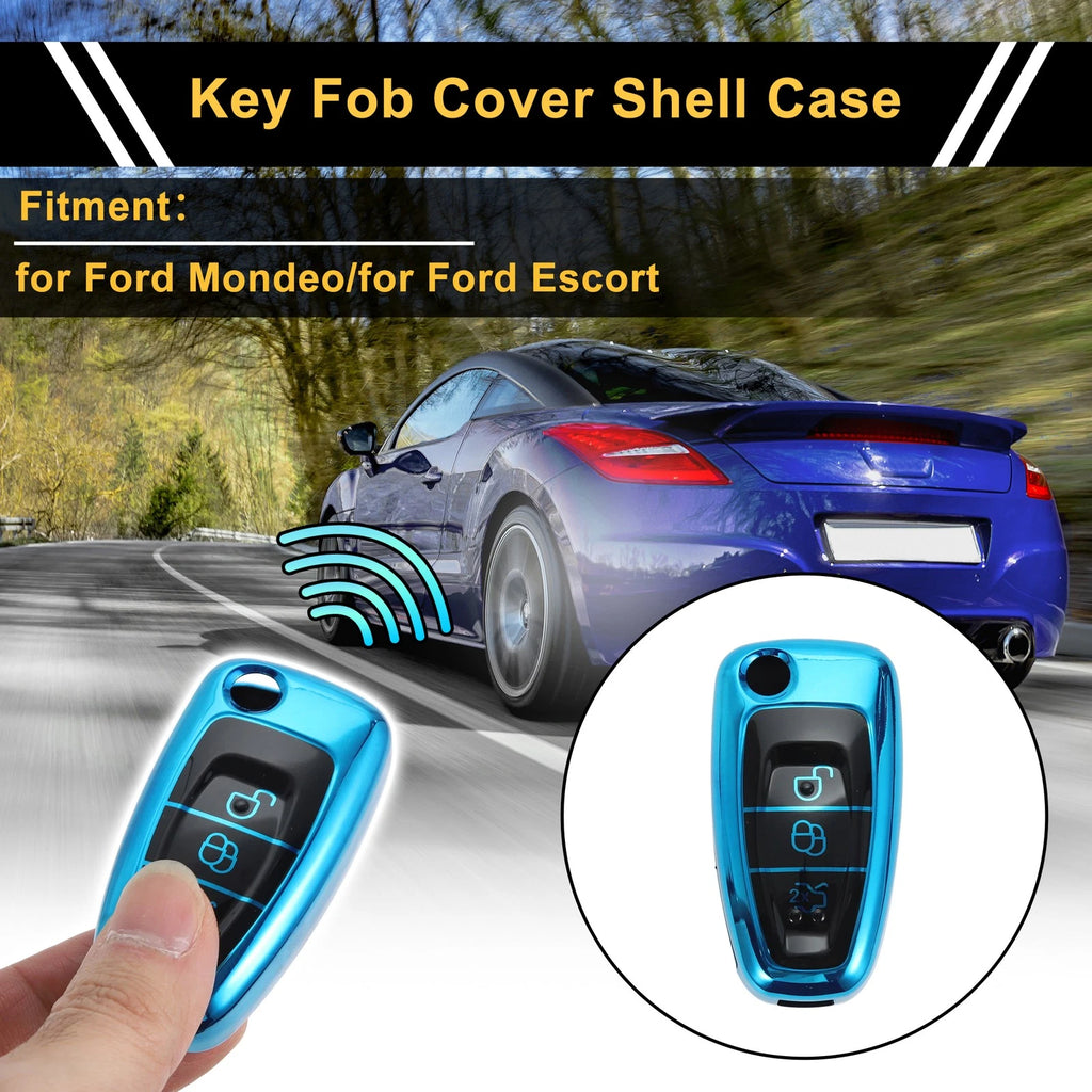 TPU Silicone Car Key Case for Ford Mondeo (3 Buttons)