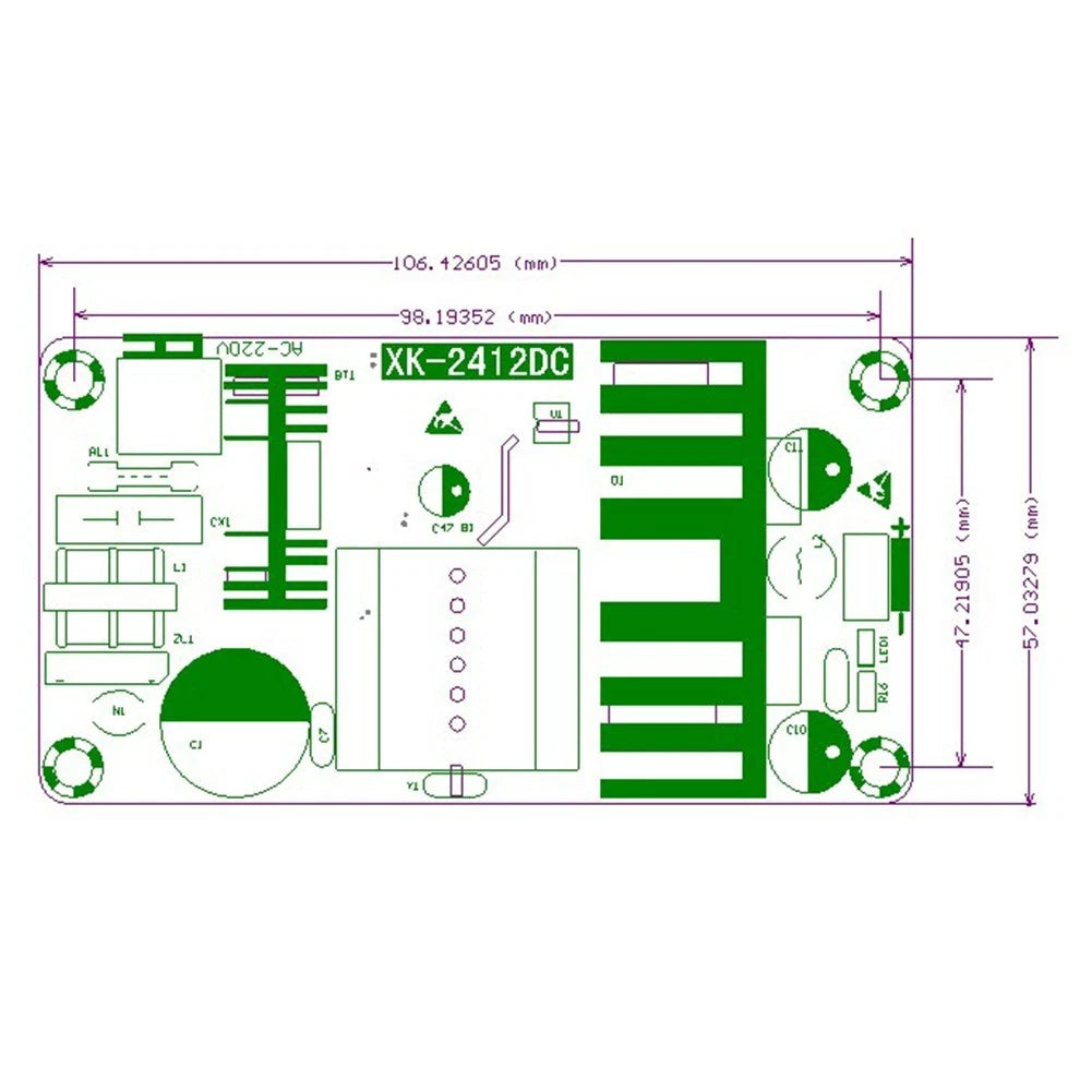 24V DC Step Down Power Supply Board for AC 85265V (4A, 6A)