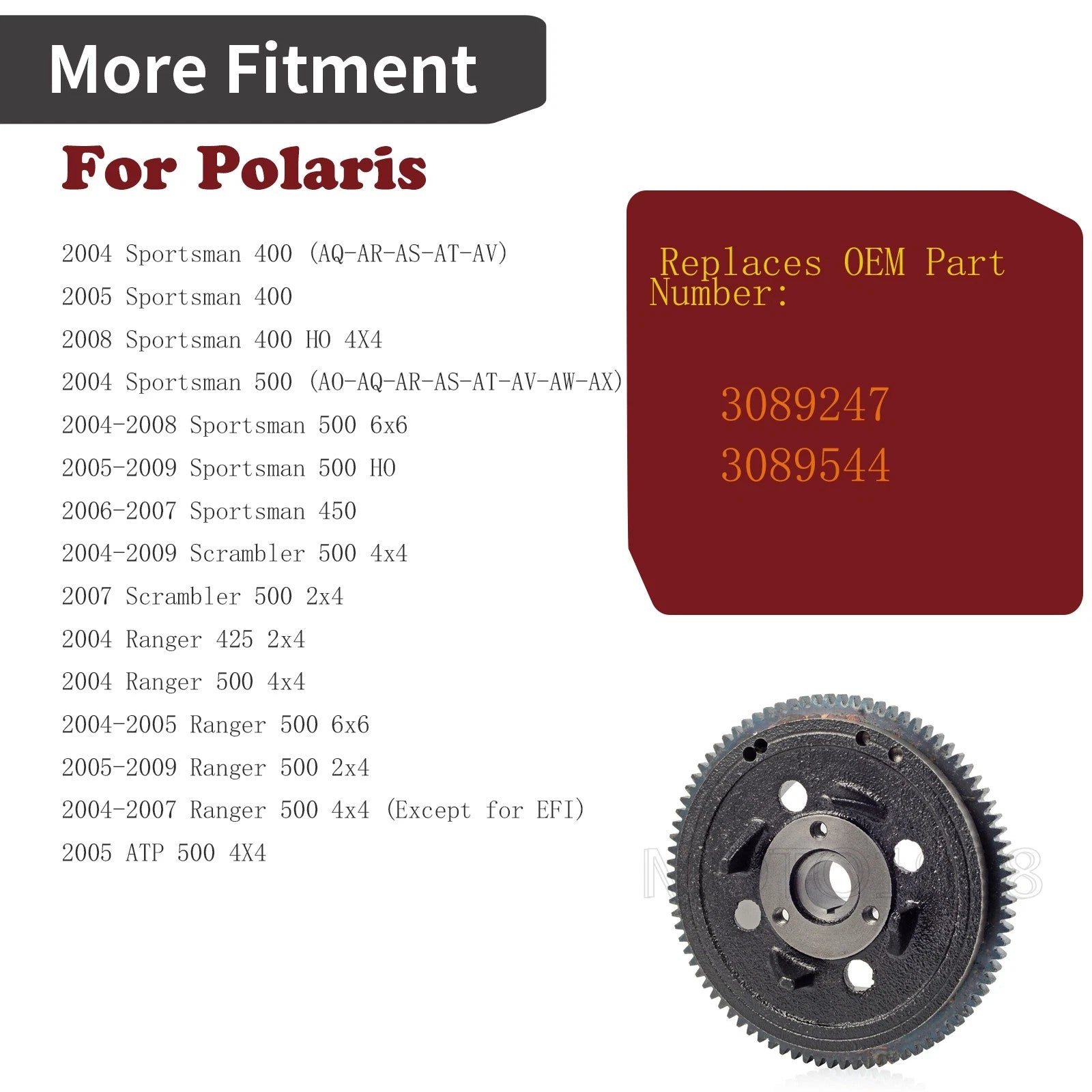 Flywheel Rotor 3089247 3089544 for Polaris Sportsman 500 4x4 (2005–2009)