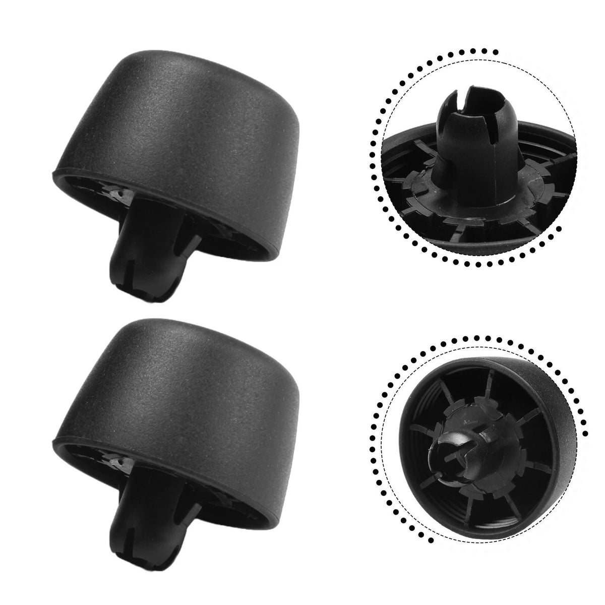 2X Rubber Bumper Cushion Hood Stoppers for Wrangler JK (2007–2018)