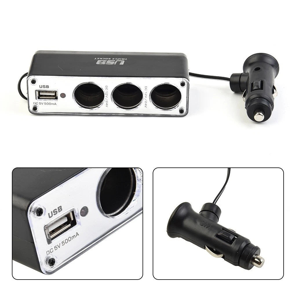 Charger Adapter Triple Splitter for Digital Camera (5V/500mAh)