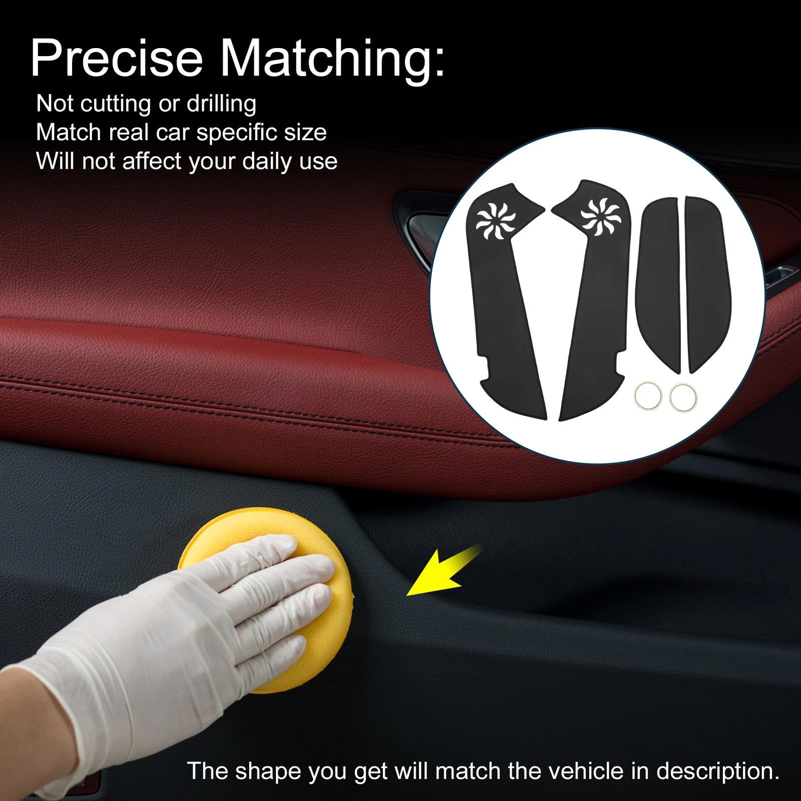 Car Door Anti Kick Pad Protector Sticker for Toyota Corolla (2014–2019)