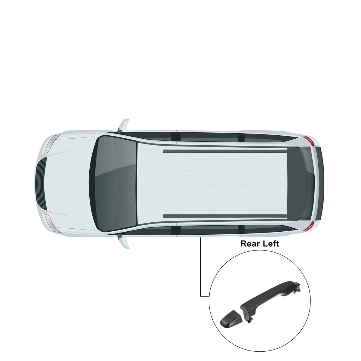 Exterior Door Handle for Toyota Camry (2018–2023) - Black