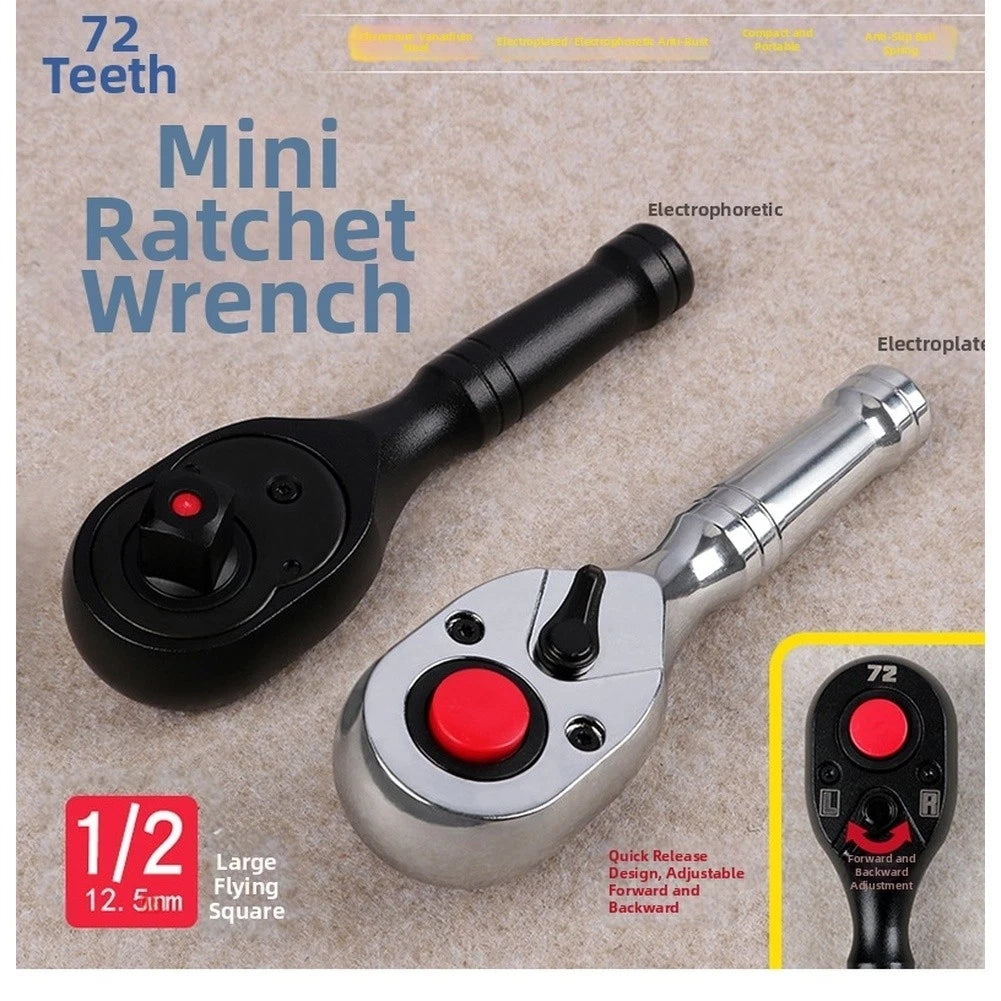 72-Tooth Quick-Release Ratchet for Garage Repair