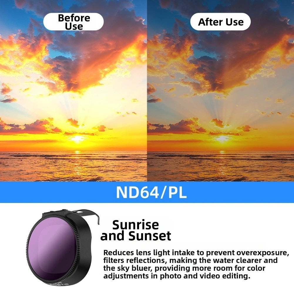 Camera Filter Set for DJI NEO2 (ND, CPL, UV)
