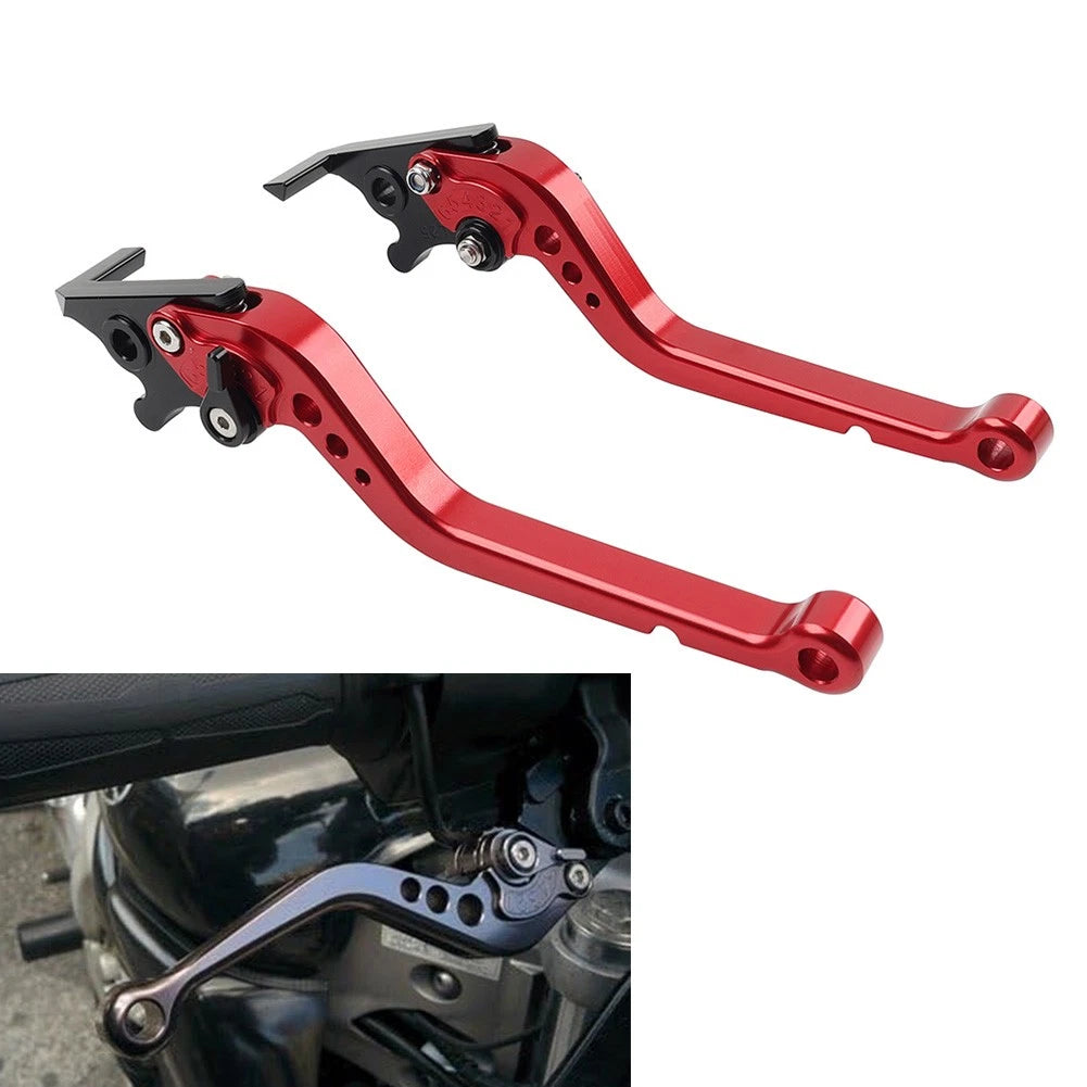 Red CNC Adjustable Brake Clutch Levers for Honda GROM/MSX125 (2014–2022)