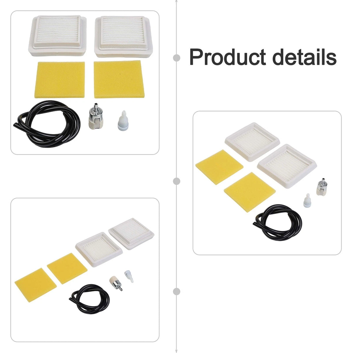 Air Filter Kit with Fuel Valve and Pipe for SRM2620 SRM3020 LE262 AH262 T262