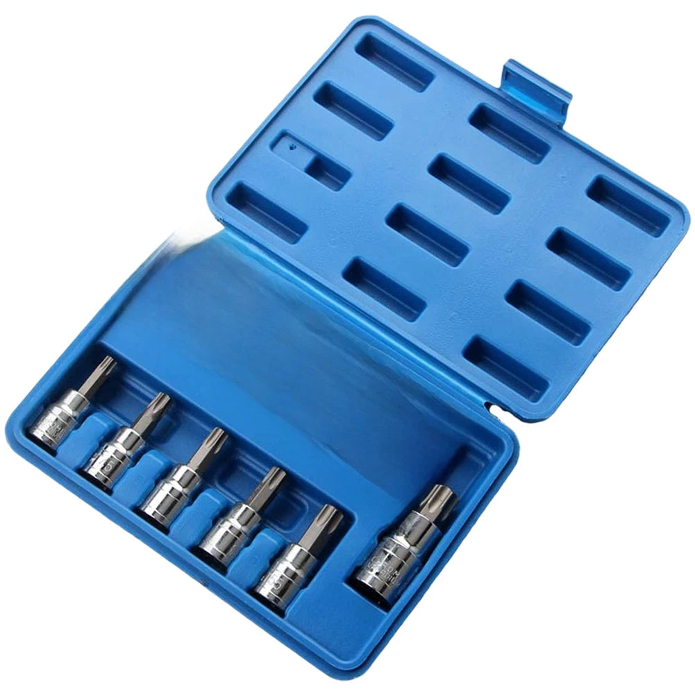 13 Pc Torx Bit Set High Carbon Steel Construction for 1/4 3/8 1/2 Inch Tools