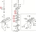 Water Pump Service Kit 16159A2 for Mercury Mariner 3 3.3 HP (2-S)