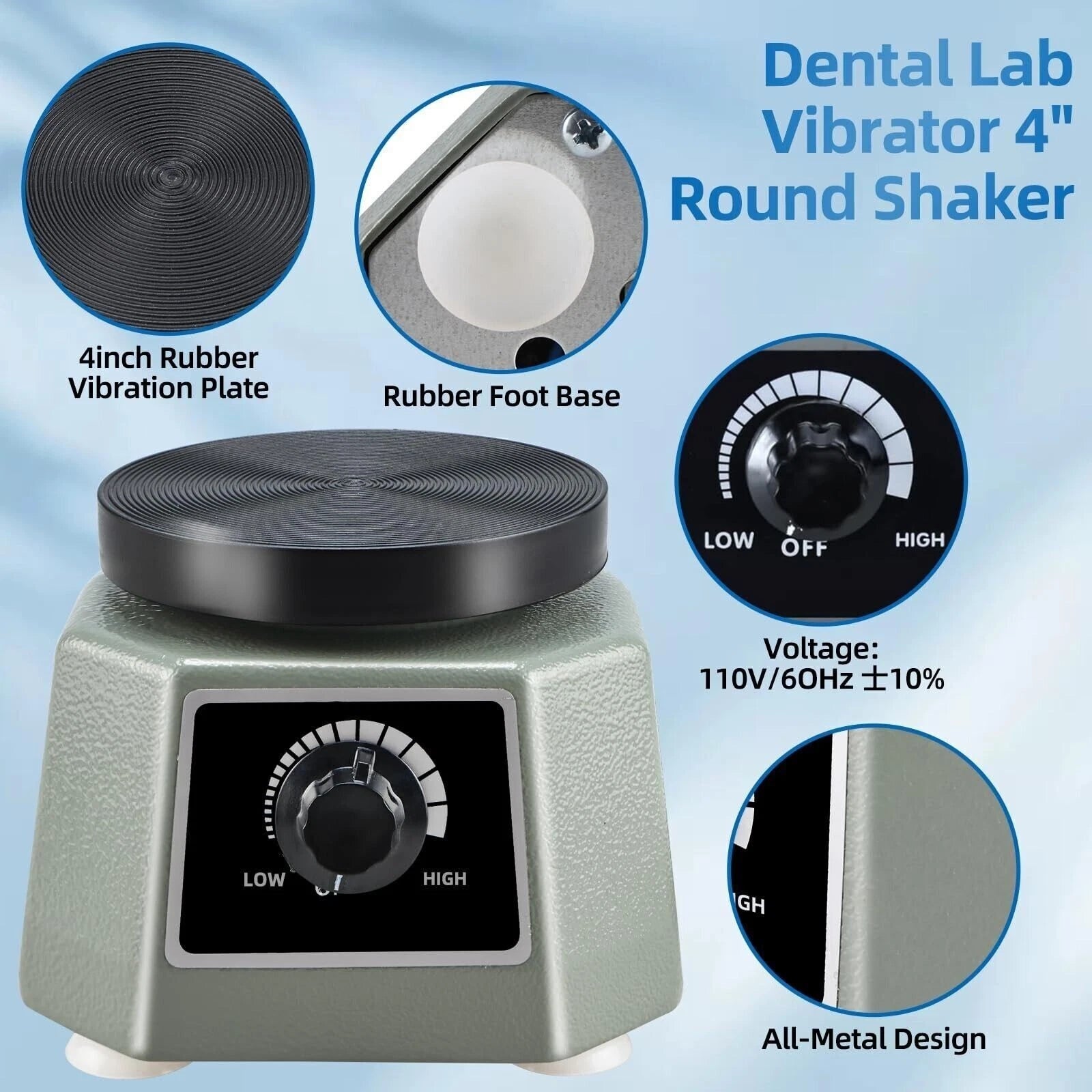 4" Dental Lab Vibrator for Gypsum Mixing Machine