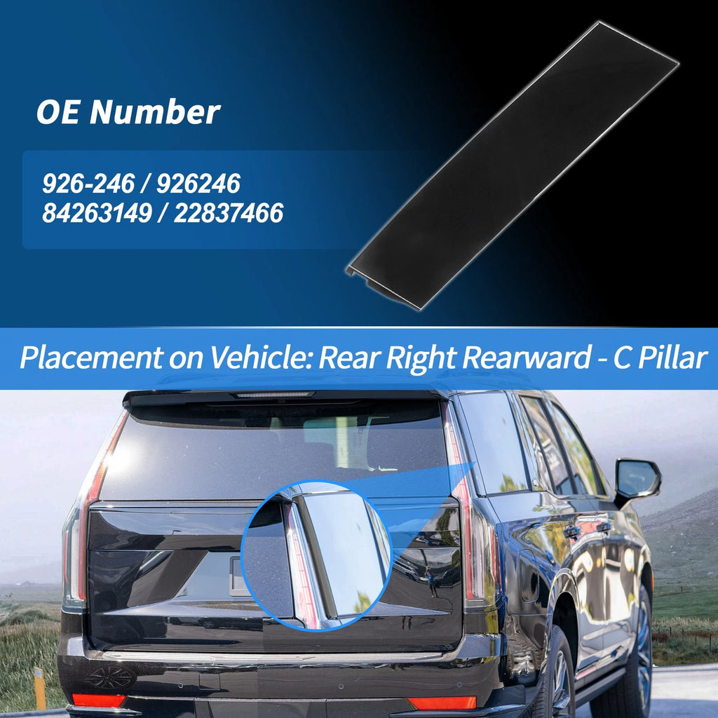 Rear Right C Pillar Window Cover Trim Replacement for Chevrolet Tahoe (2015–2018)