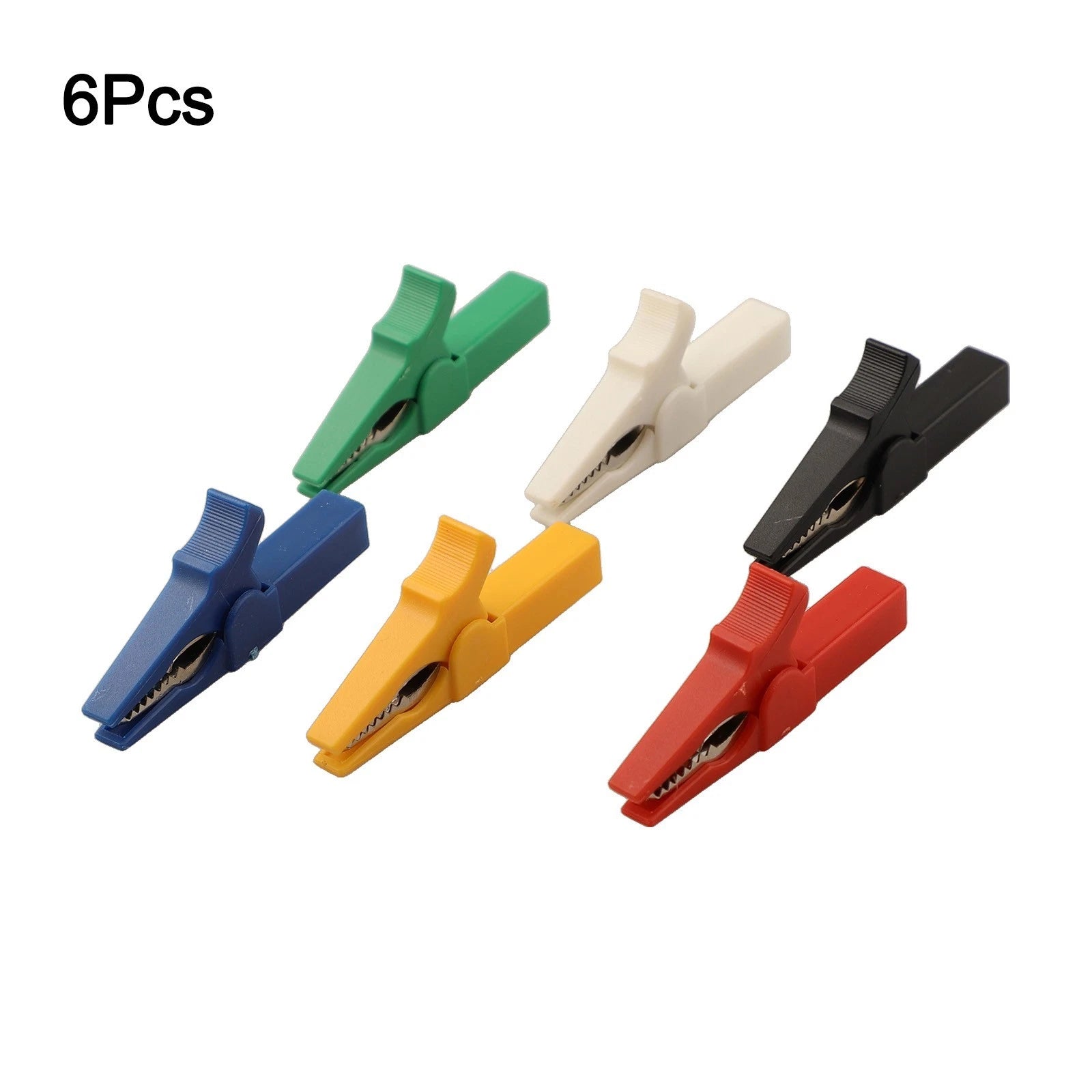 Set of 6 Insulated Crocodile Clips for Electrical Engineering Use