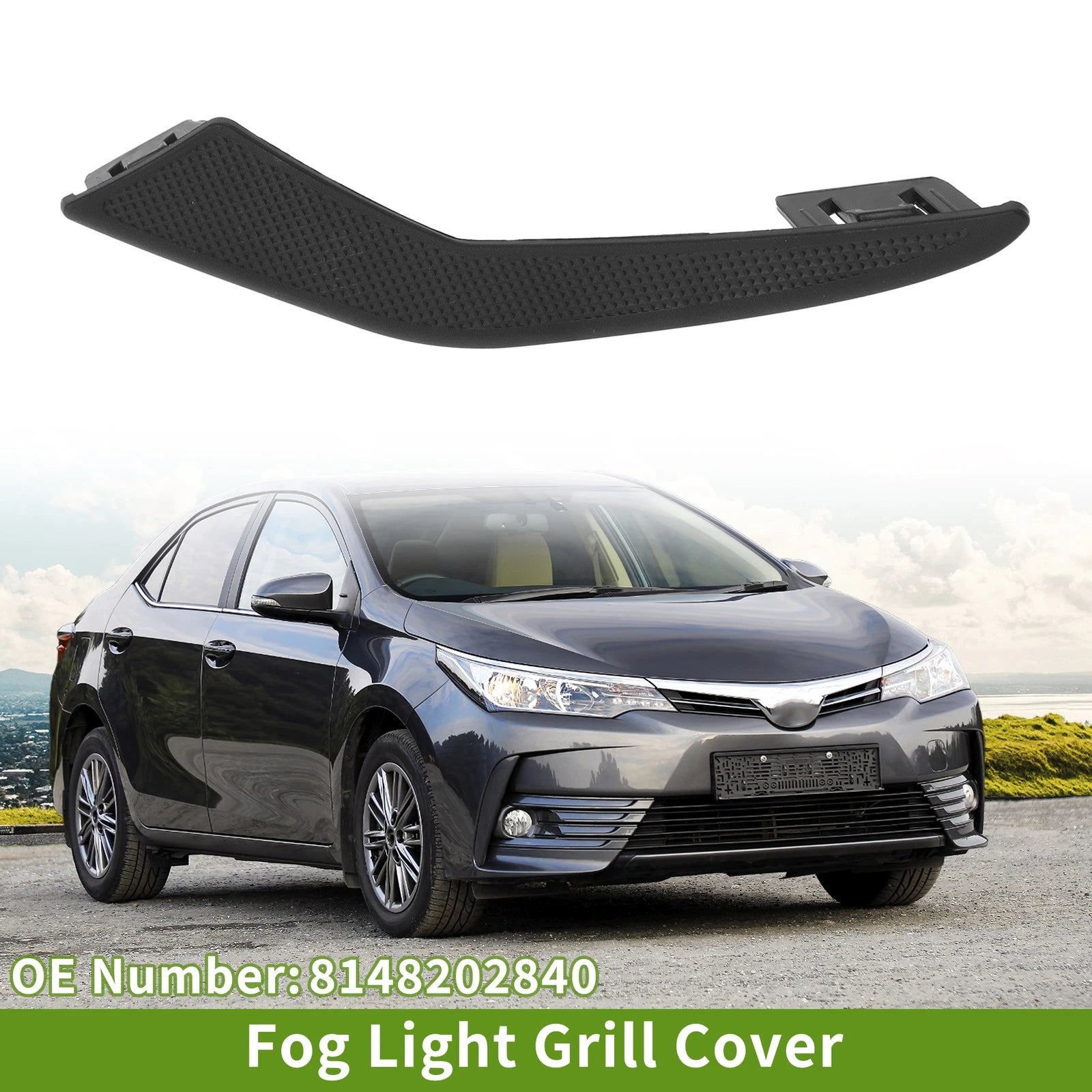 Front Left Fog Light Grill Replacement for Toyota Corolla (2019–2021)