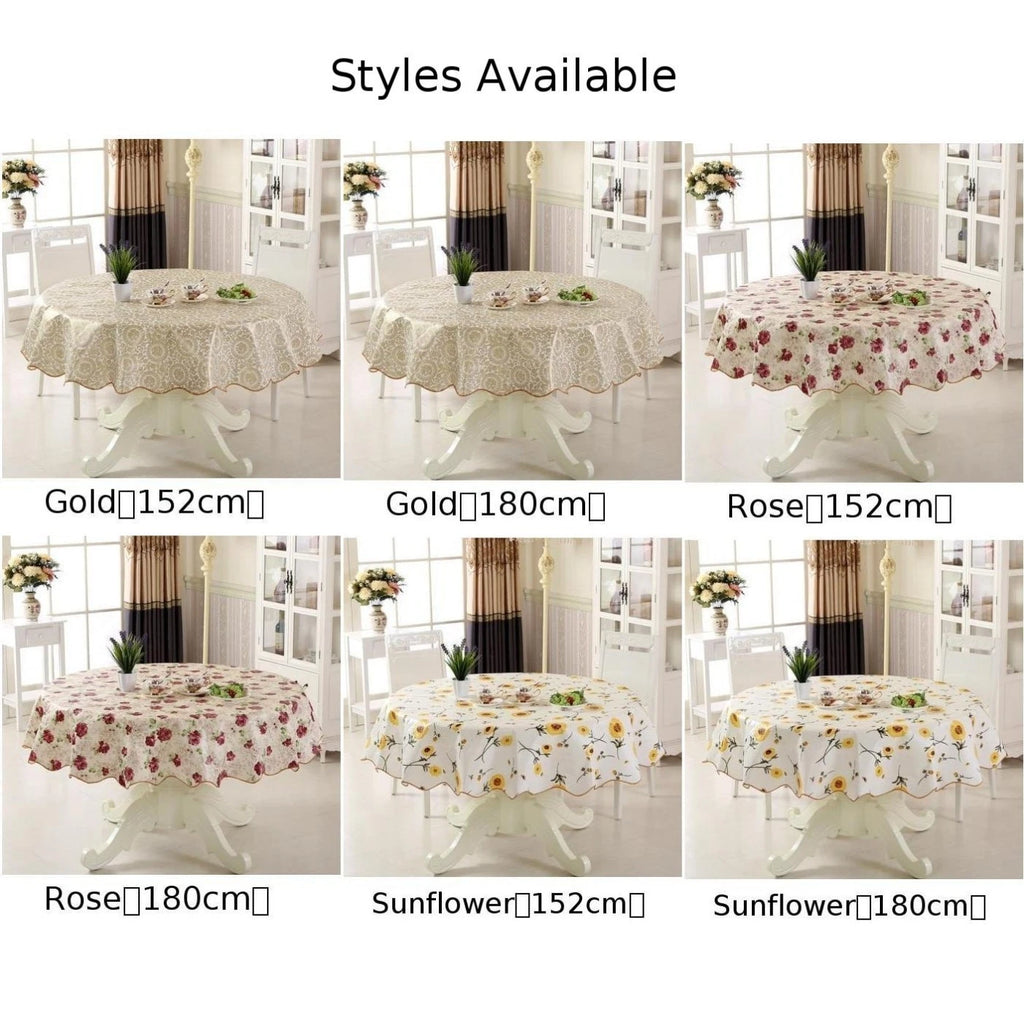 Round Table Cloth for 6 Seaters/4 Seaters (PVC)