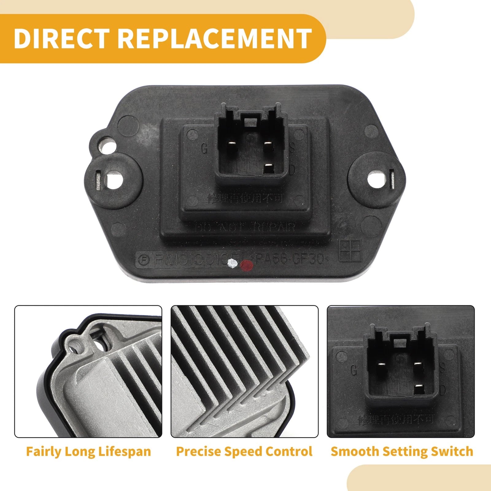HVAC Blower Motor Resistor Replacement for Mazda CX-7 (2009–2012) Black