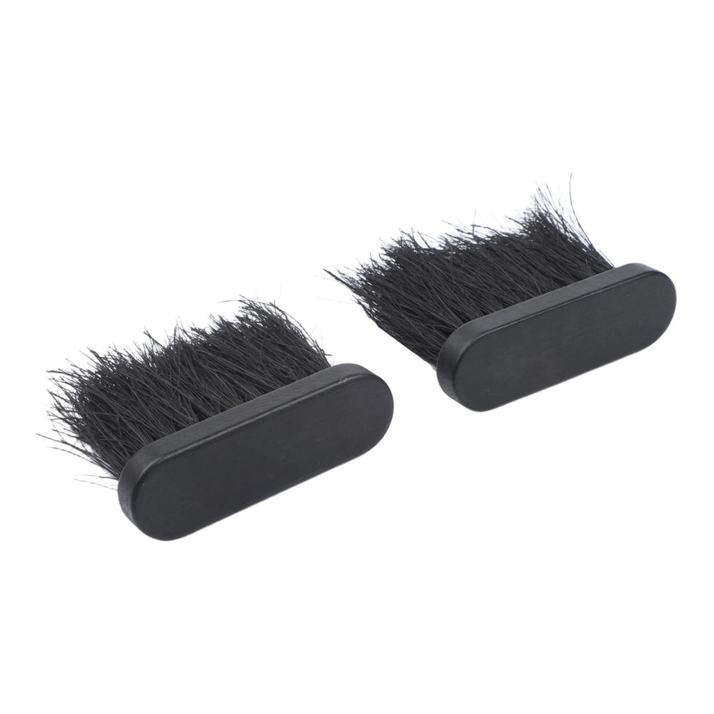 2X Replacement Heads for Fireplace Brush Set (Black Wood Handle)