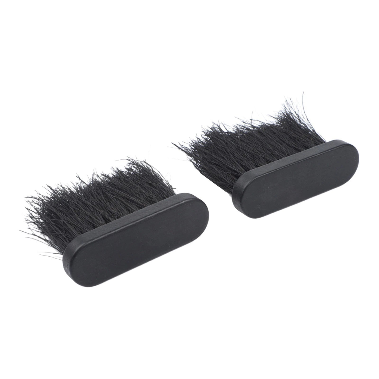 2X Replacement Heads for Fireplace Brush Set (Black Wood Handle)