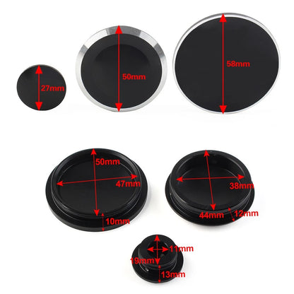 Frame Hole Caps Cover Plug Kit for BMW R Nine T (2014–2023) Black