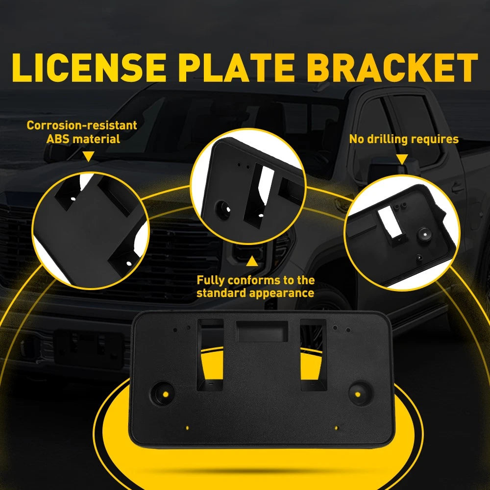 Front License Plate Tag Bracket for GMC Sierra 1500 (2022–2025) 84877919