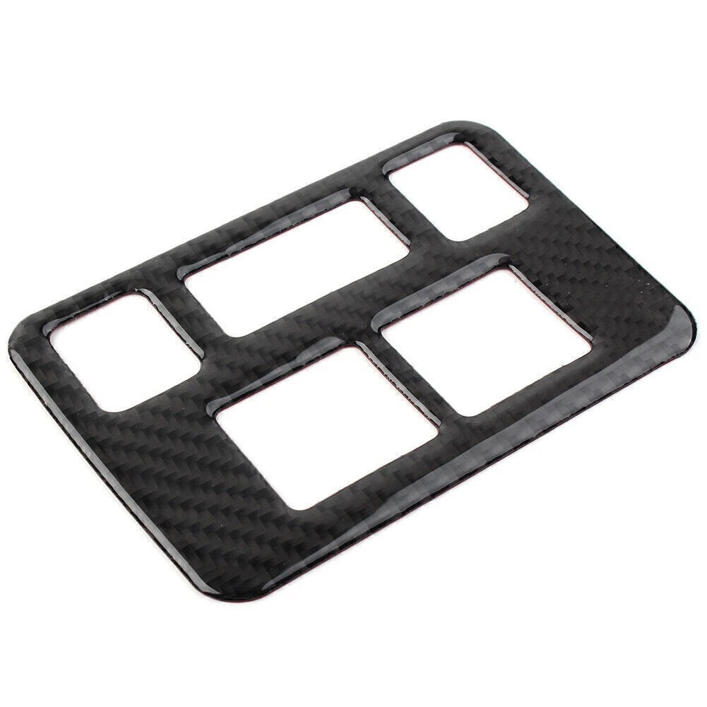 Carbon Fiber Headlight Button Frame Cover Trim for Subaru Forester (2013–2018)