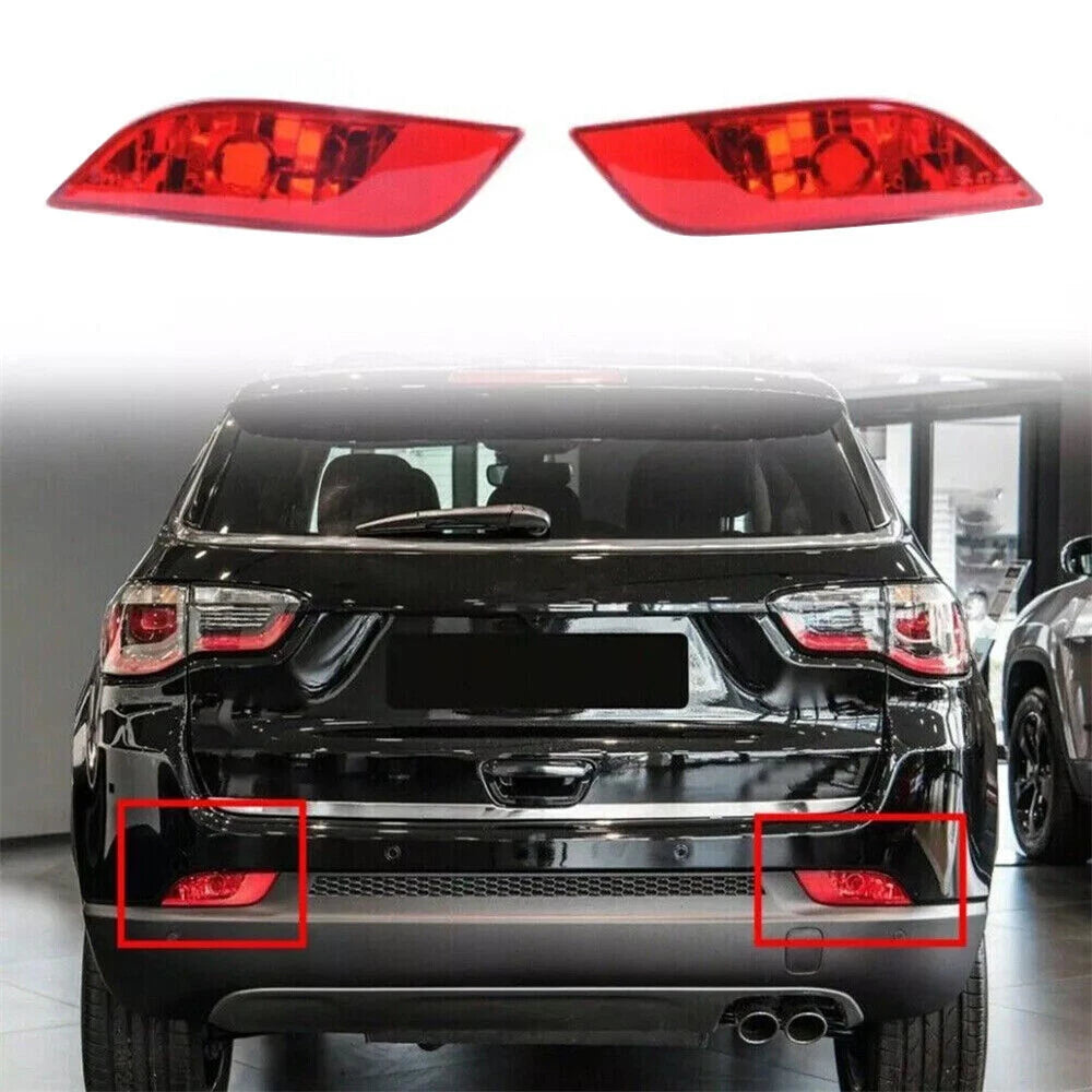 Rear Bumper Reflector Light for Jeep Compass (2017–2022) 55112674AA, 55112675AA