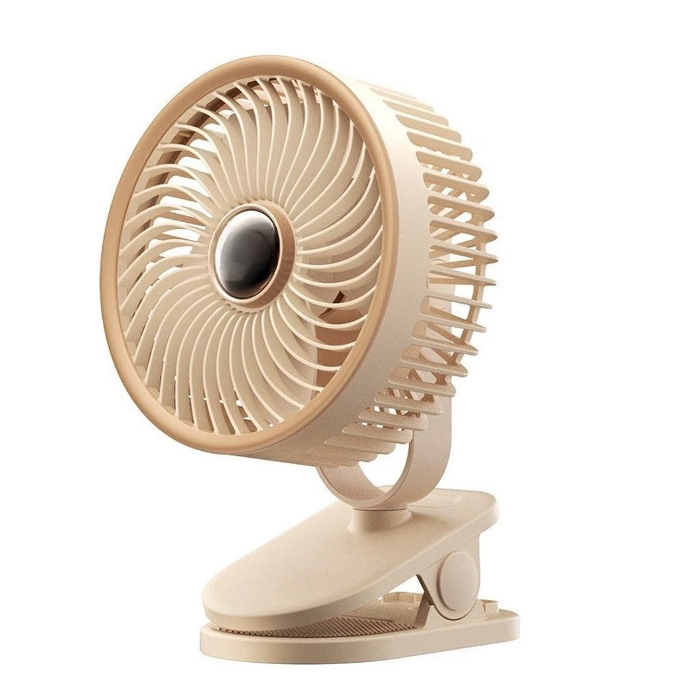 Mini Desk Fan with Digital Display for Home Office (No Part Numbers)