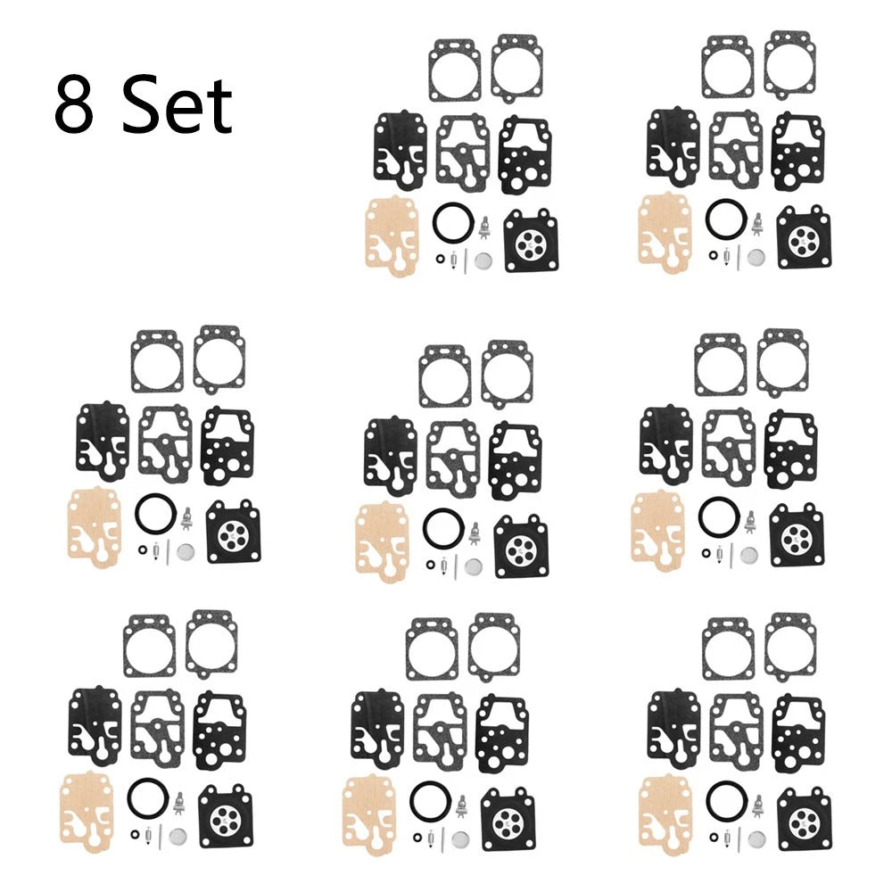Set of 8 Carburetor Gasket Repair Kit for WALBRO K20-WYJ Honda GX25 GX35