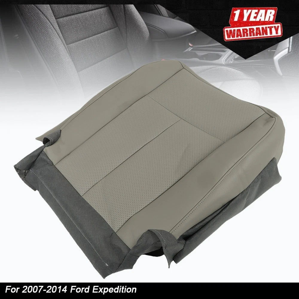 Driver Bottom Leather Seat Cover for Ford Expedition (2007–2014) - Camel Gray