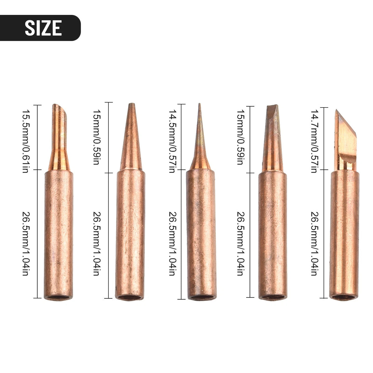 Set of 4 Soldering Iron Tips for DIY Projects