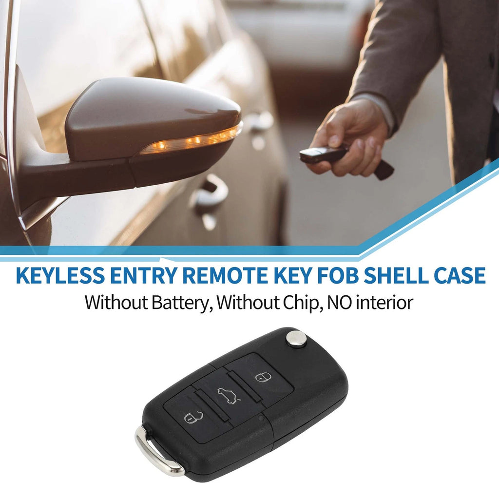 Key Fob Shell Case 3 Button Keyless Entry for Volkswagen Passat (2002–2005)