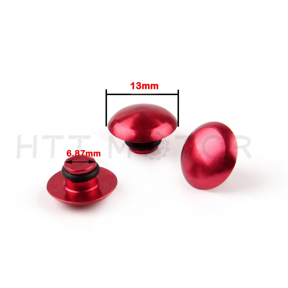 10 PCS Hex Socket Bolt Screw Nut Head Cover for M8 8MM Red