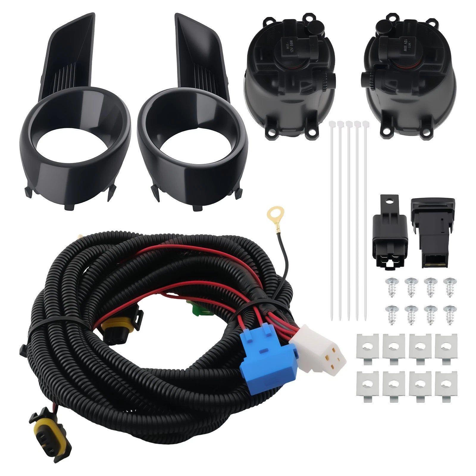 Fog Light Set for Toyota Highlander (2008–2010) w/Switch Bulb Bracket 814810E030C0