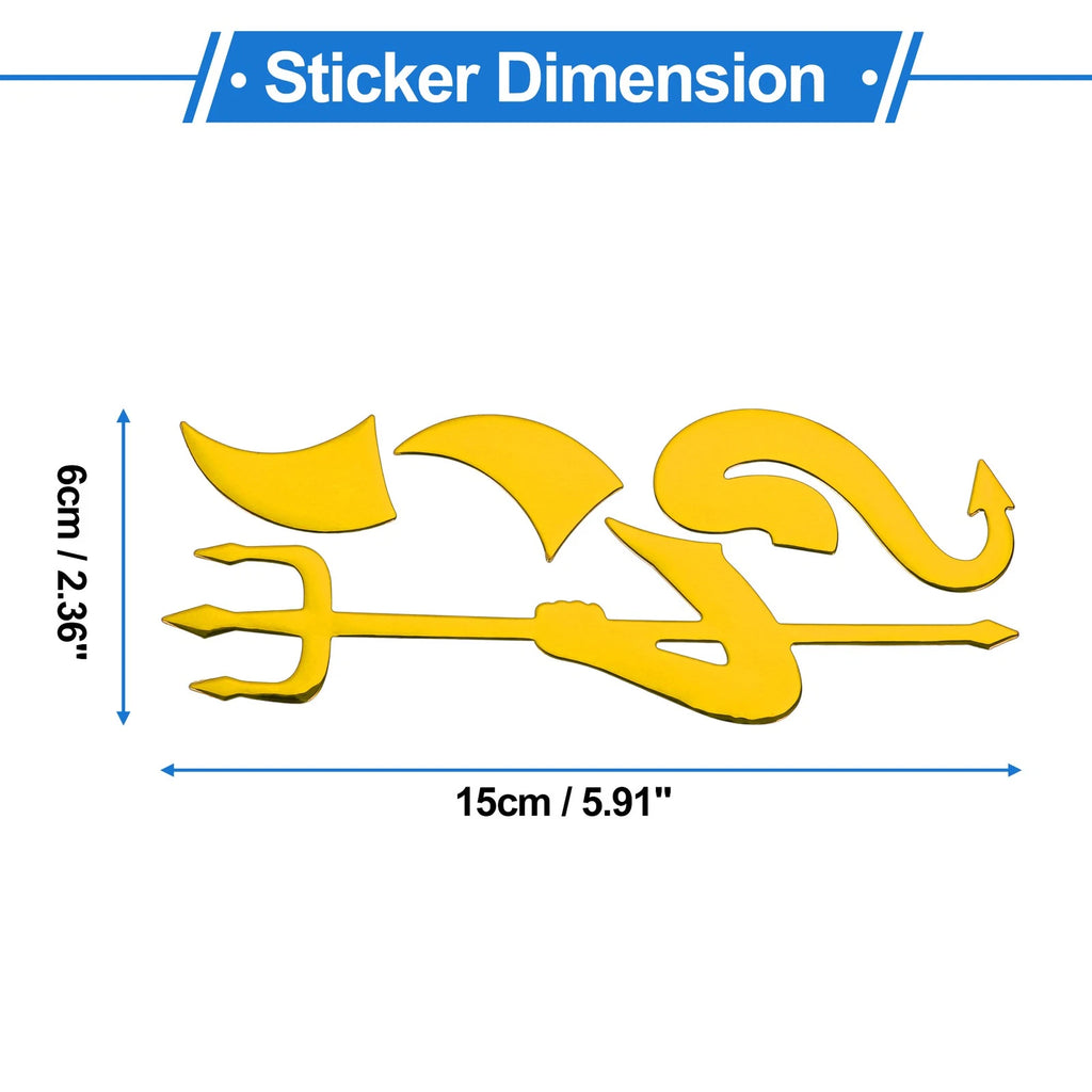 Devil Fork Pattern Bumper Sticker Decal for Cars (15x6cm)