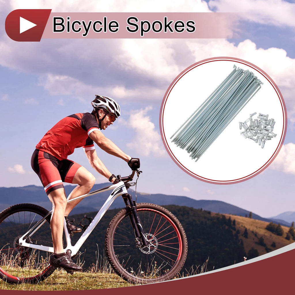 Bicycle Spokes 197mm 36 Set 45 Steel Galvanized for 12G Wheel