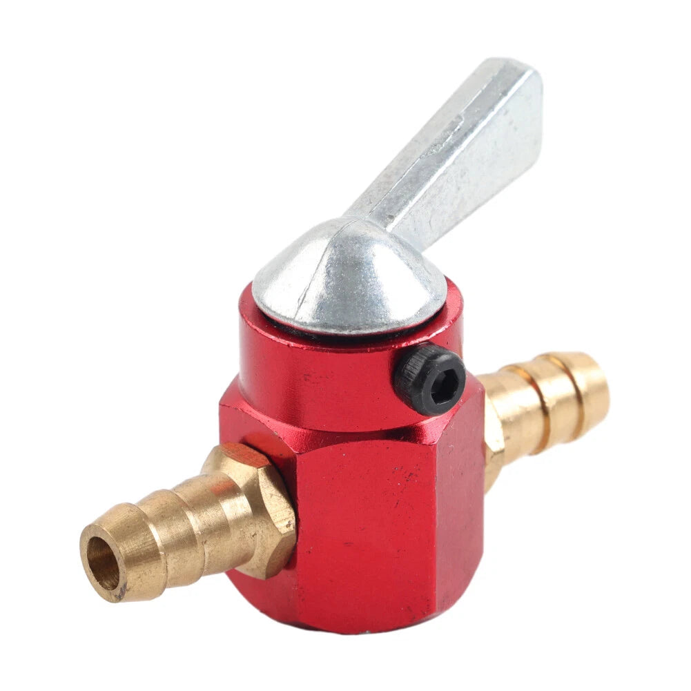 Fuel Tap Petcock for Motorcycle Inline 8mm Red