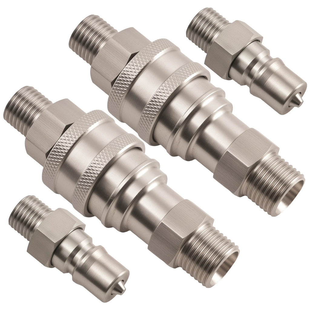 6Pcs Hydraulic Adapter Set for AGT Mini Excavator (M14-M16) w/ Check Valve