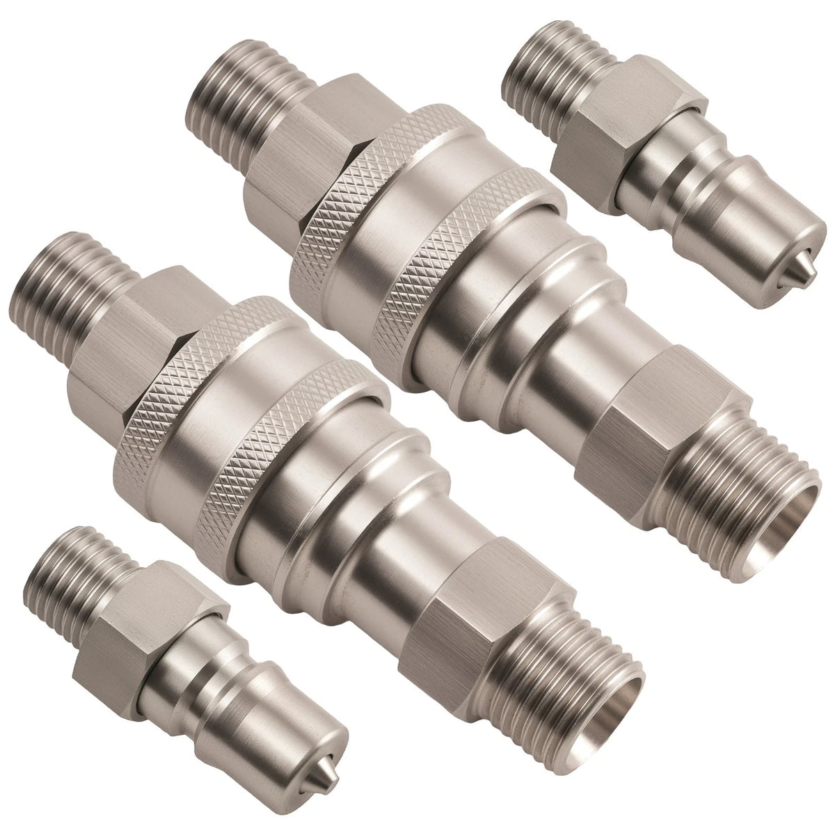 6Pcs Hydraulic Adapter Set for AGT Mini Excavator (M14-M16) w/ Check Valve